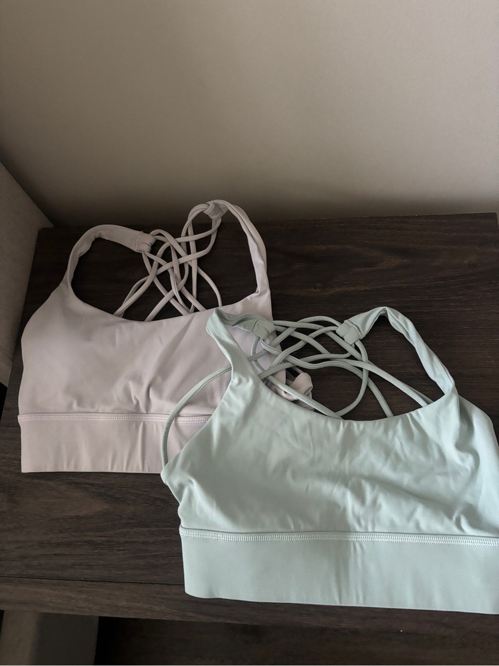 Musesonly Sports Bras- Set of 2- Lilac and Light Green- Small